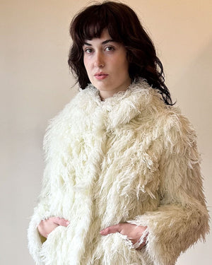 80s Shaggy White Jacket | S