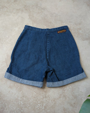 80s Snap Front Denim Shorts