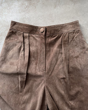 80s Taupe Suede Pants | M