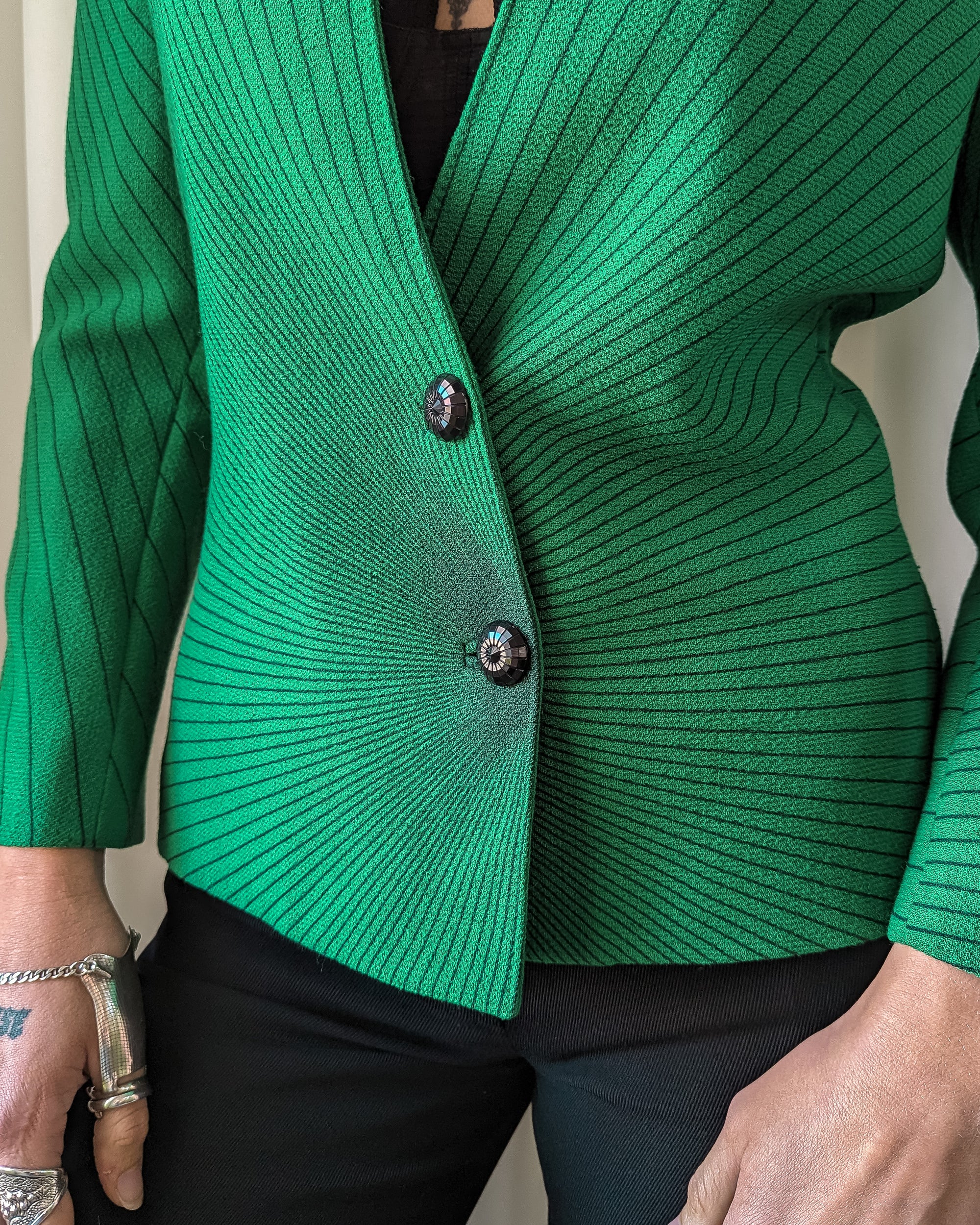 80s Versace Green Blazer