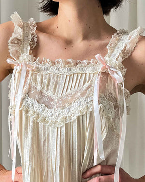 80s Victoria's Secret Romantic Silk Nightgown
