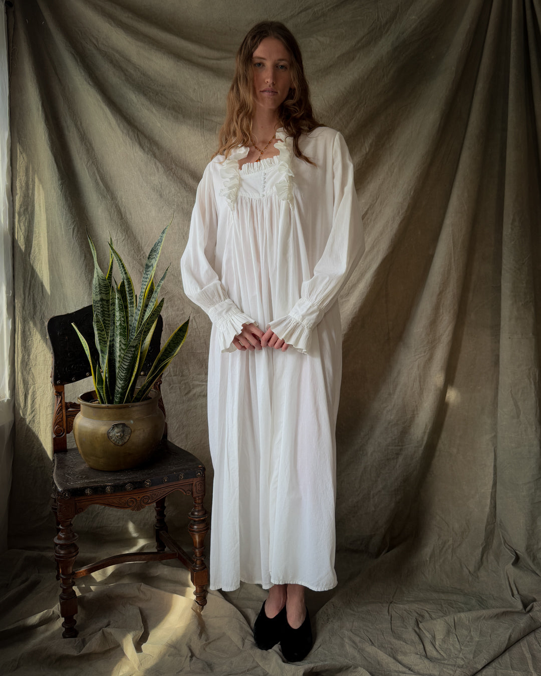 white victorian style dress Victorian Style Nightgown