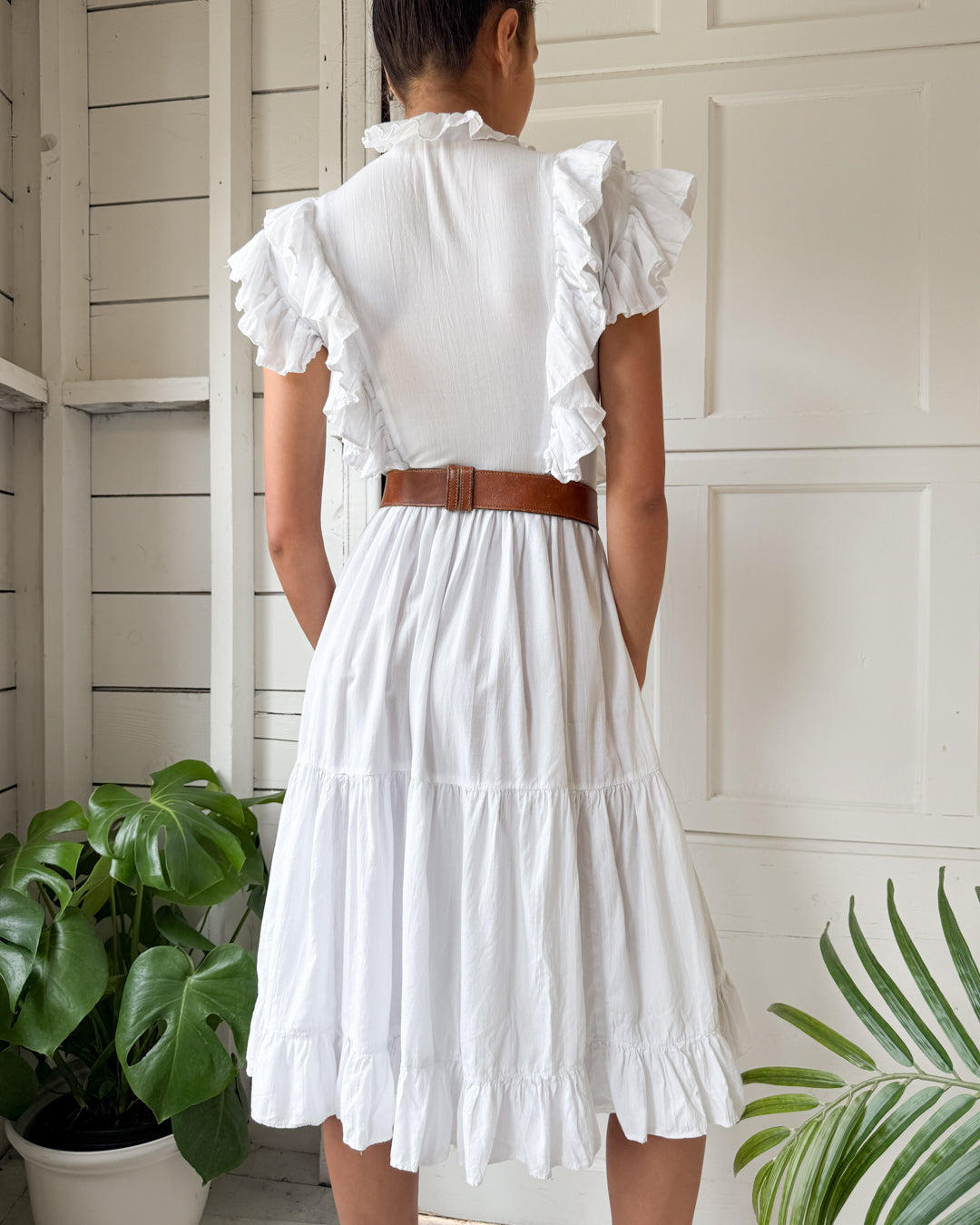 80s Cotton Ruffle Dress | S-M 80s Cotton Ruffle Dress | S-M