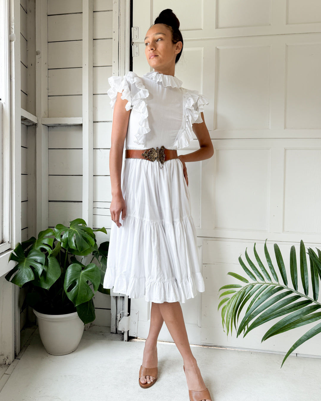 80s Cotton Ruffle Dress 80s Cotton Ruffle Dress