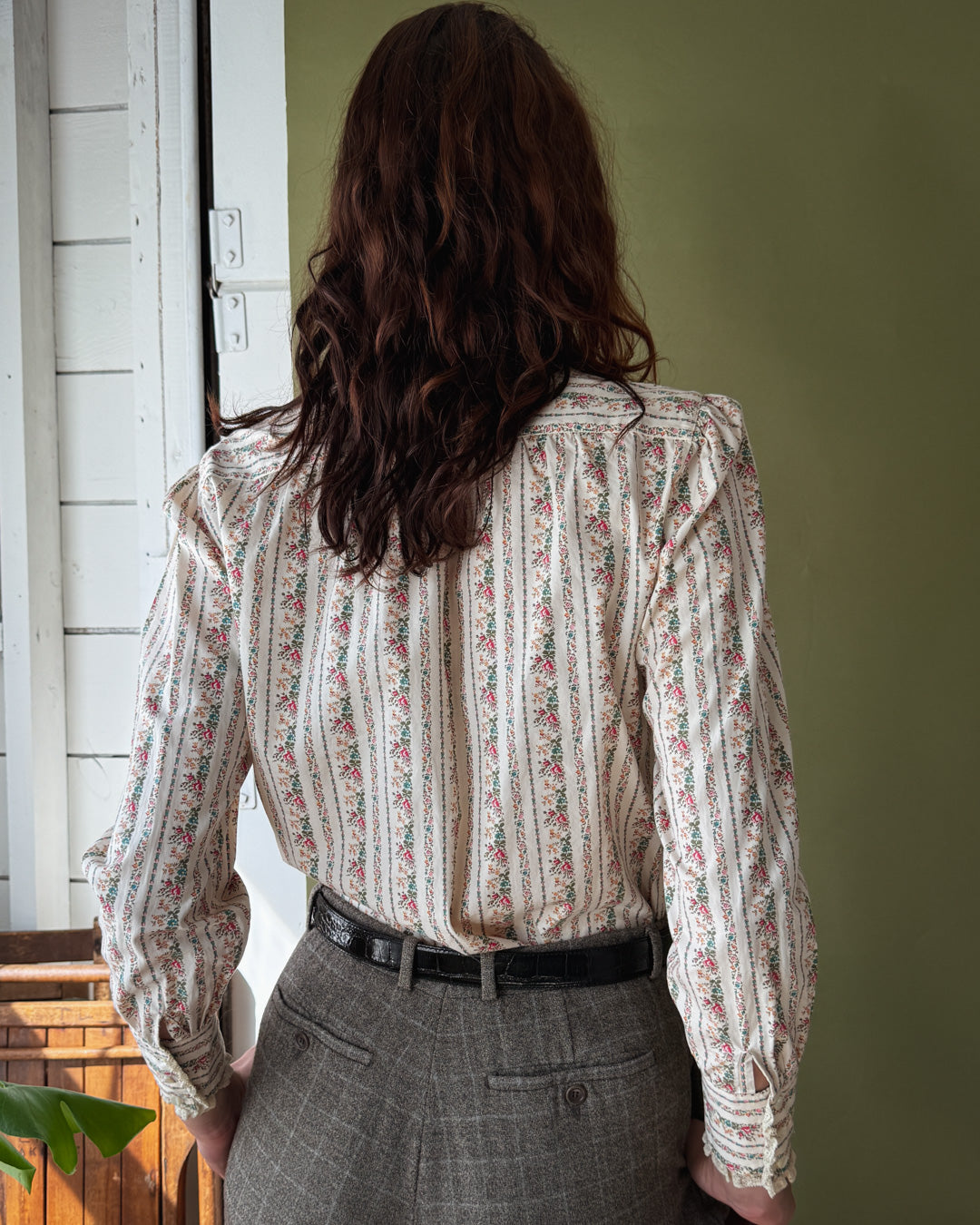 80s Ralph Lauren Floral Cotton Blouse | M-L