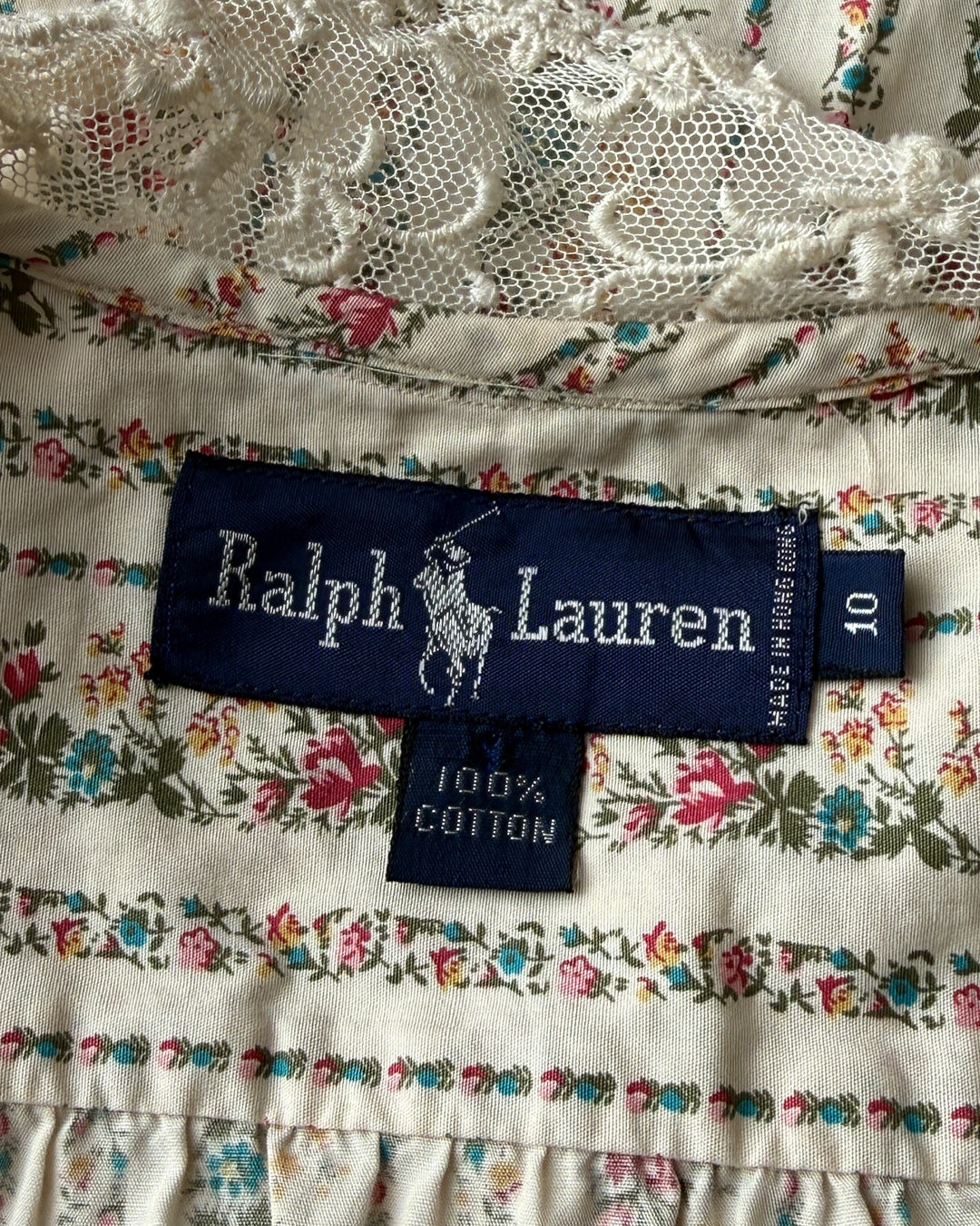 80s Ralph Lauren Floral Cotton Blouse | M-L