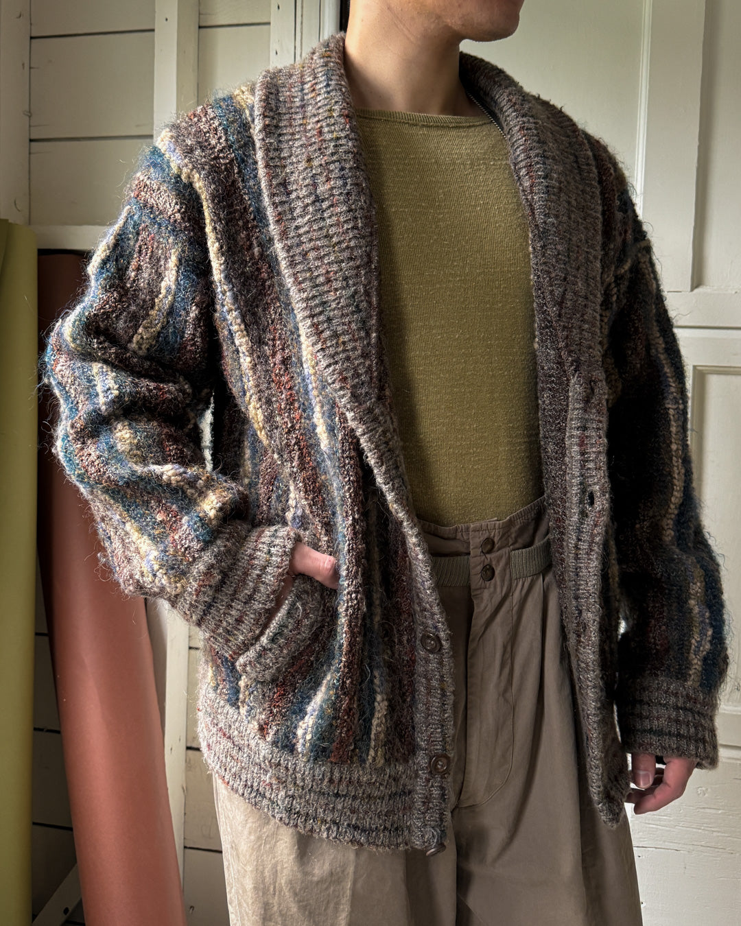 80s Neiman Marcus Boucle Cardigan | L