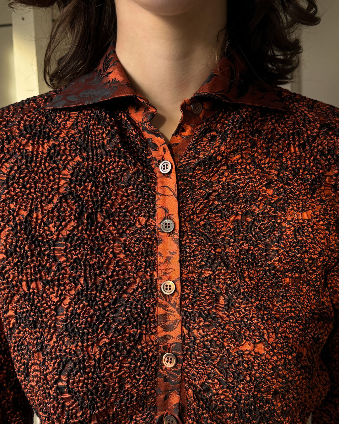 1997 Romeo Gigli Textured Silk Top | S