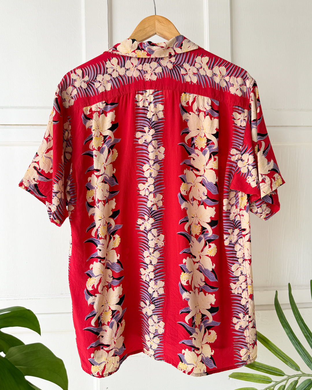 Avanti Red Silk Hawaiian Shirt | S