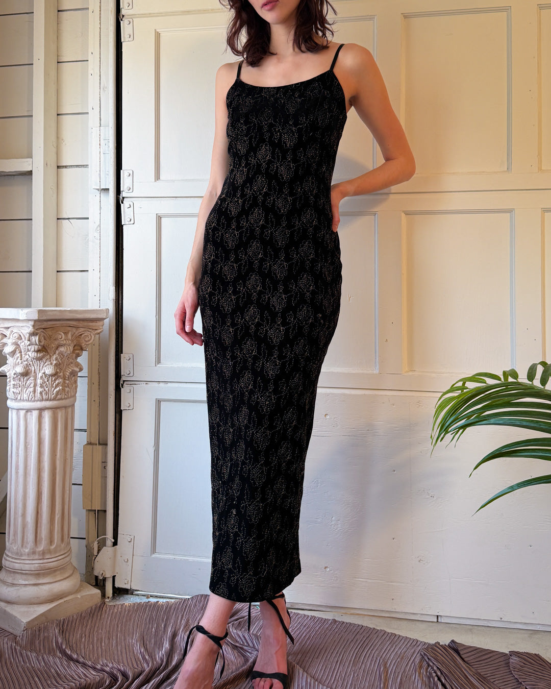 90s Betsey Johnson Velvet Gown | M-L - Lucky Vintage 90s Betsey Johnson Velvet Gown | M-L - Lucky Vintage