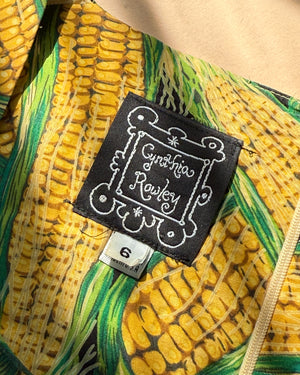 90s Cynthia Rowley Corn Print Dress | S-M