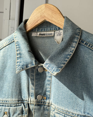 90s DKNY Logo Denim Jacket | M