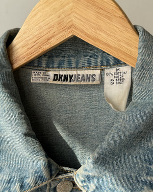 90s DKNY Logo Denim Jacket | M