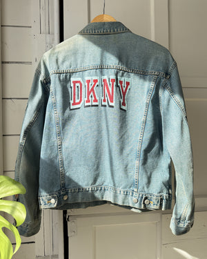 90s DKNY Logo Denim Jacket | M