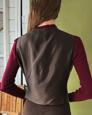 90s D&G Herringbone Vest | M