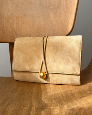 90s Donna Karan Suede Convertible Clutch