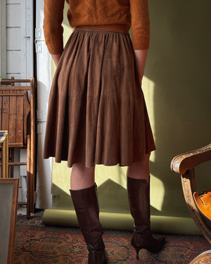 90s Donna Karan Suede Skirt | S