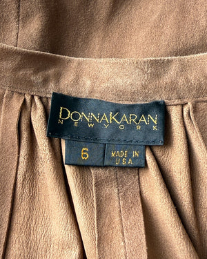 90s Donna Karan Suede Skirt | S