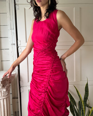 90s Donna Karan Parachute Dress | XS-S