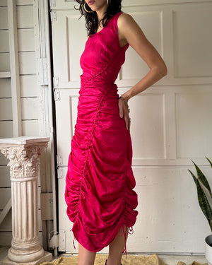 90s Donna Karan Parachute Dress | XS-S