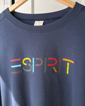 90s Esprit Rainbow Logo Sweatshirt | XL