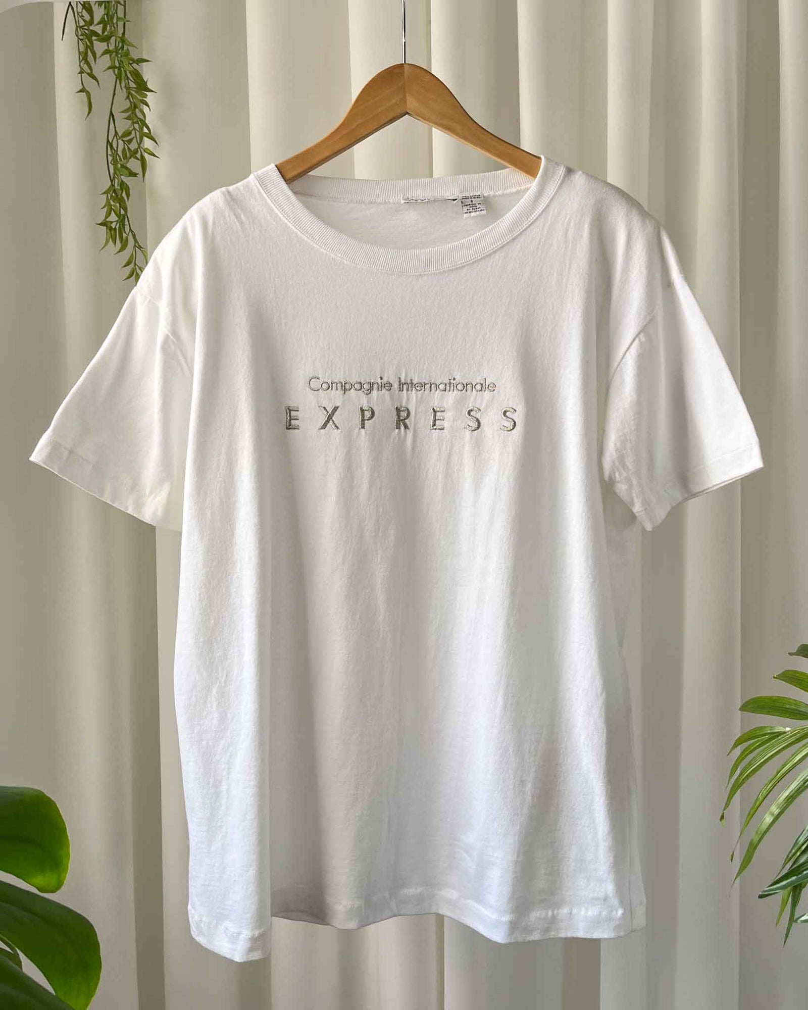 90s Express Metallic Gold Logo T-Shirt | L