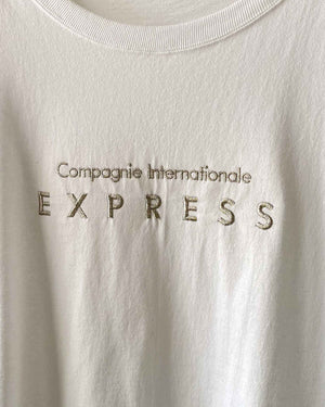 90s Express Metallic Gold Logo T-Shirt | L