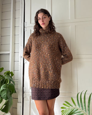 90s Metallic Mohair Sweater | S-M