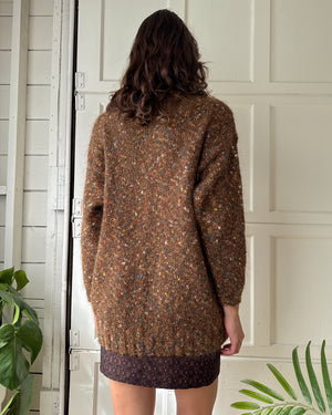 90s Metallic Mohair Sweater | S-M