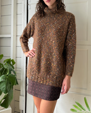 90s Metallic Mohair Sweater | S-M