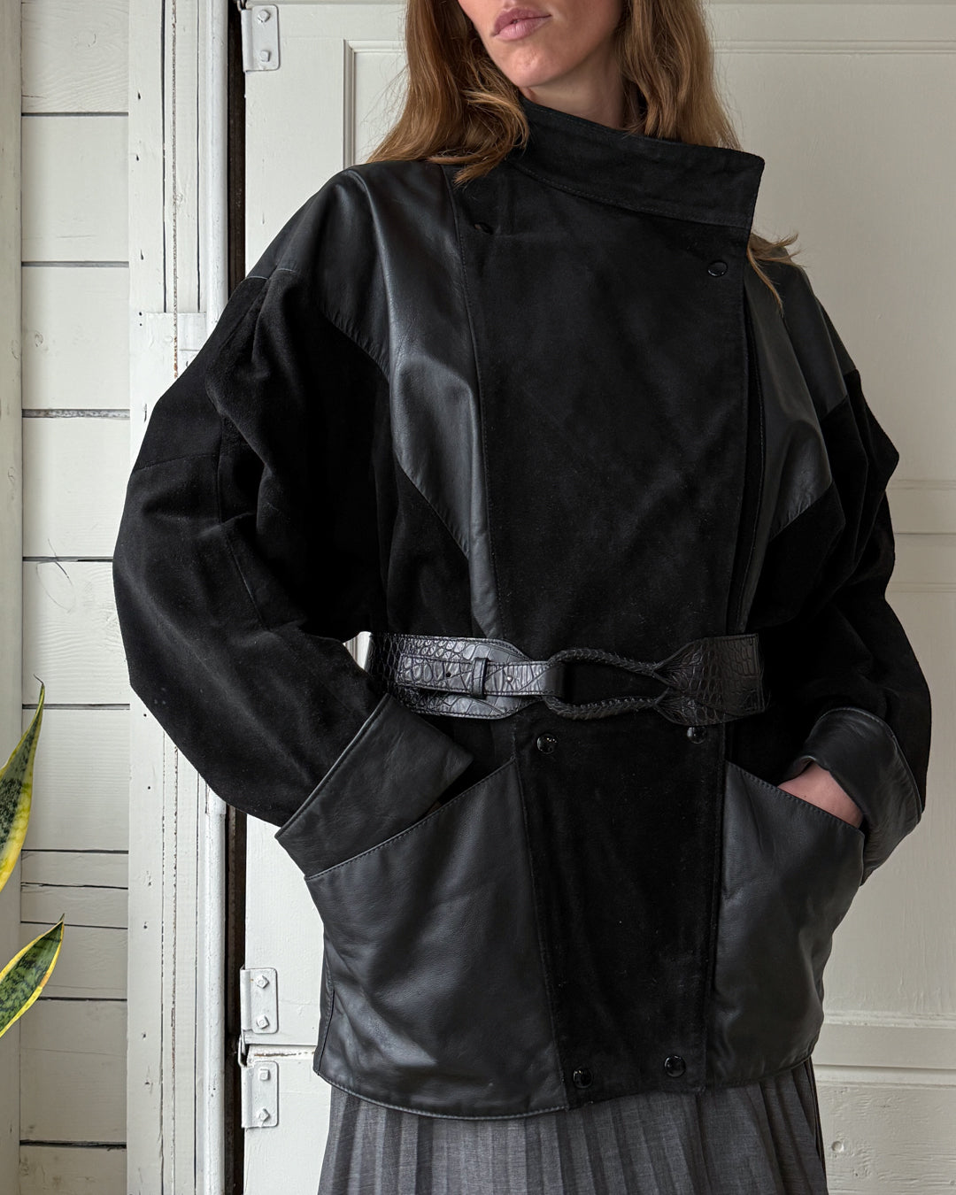 Ferragamo Black Leather Belt