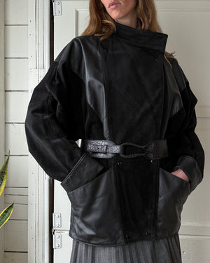 Ferragamo Black Leather Belt