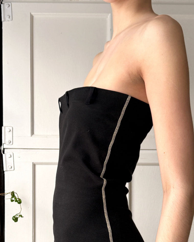 90s Gaultier Strapless Skirt Dress | M