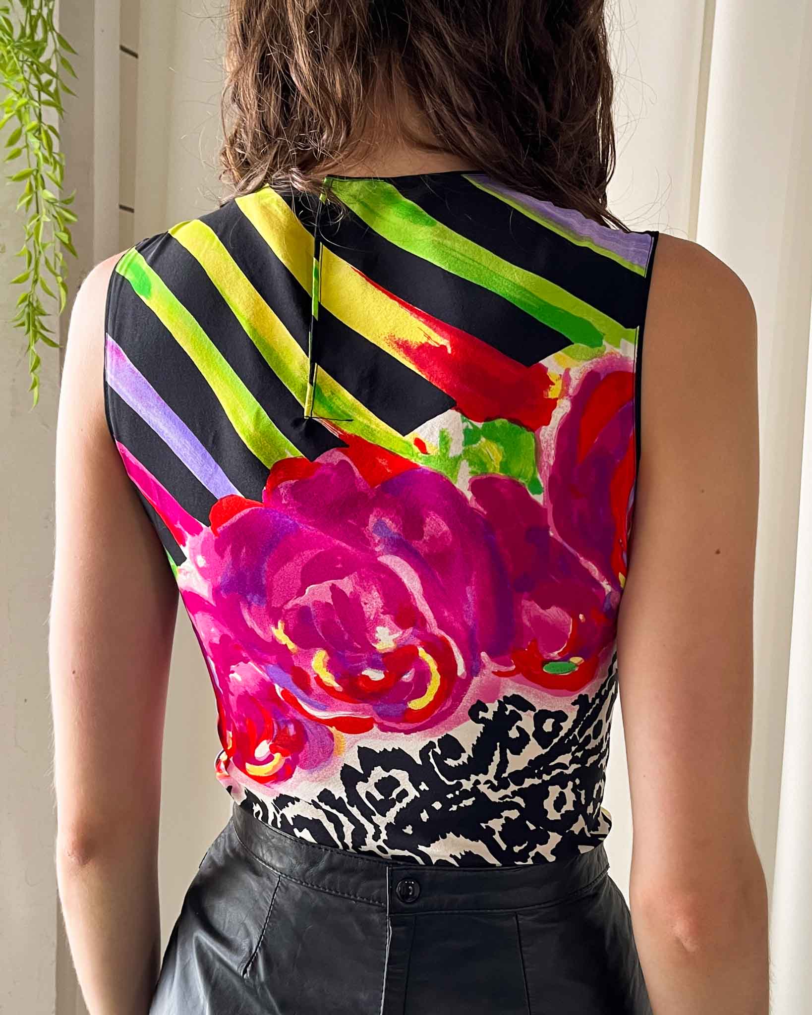 80s Versace Silk Top | XS