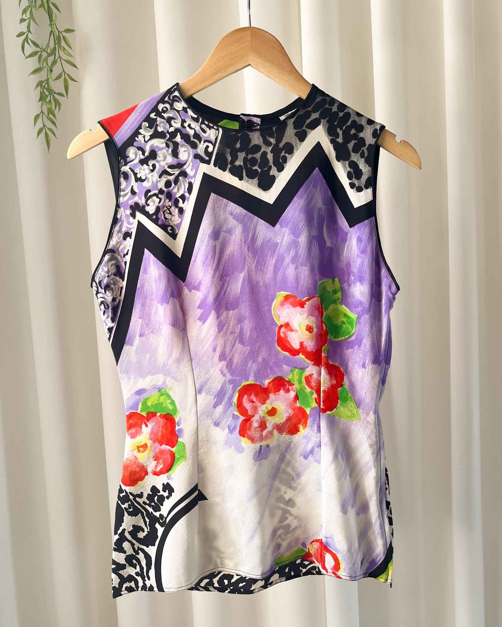 80s Versace Silk Top | XS