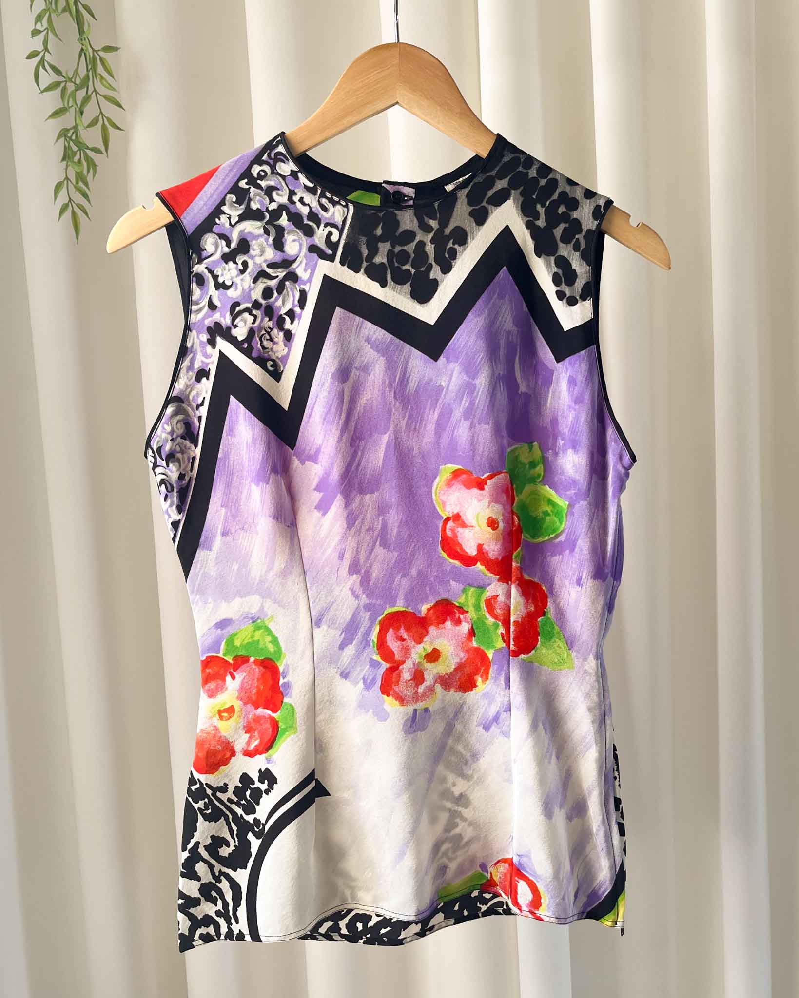 80s Versace Silk Top | XS