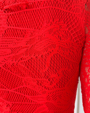 90s Gaultier Logo Mesh Dress | XS