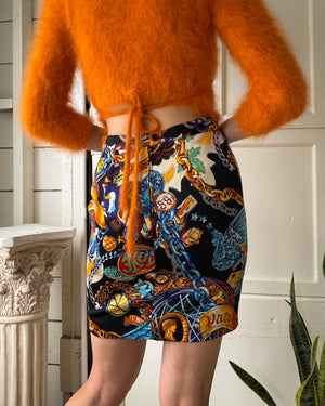 80s Kenzo Novelty Print Skirt | M