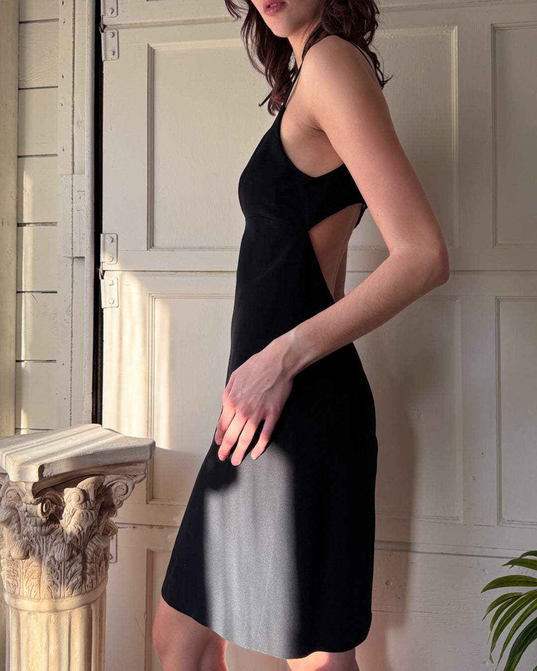 max mara black mini dress Short cady dress