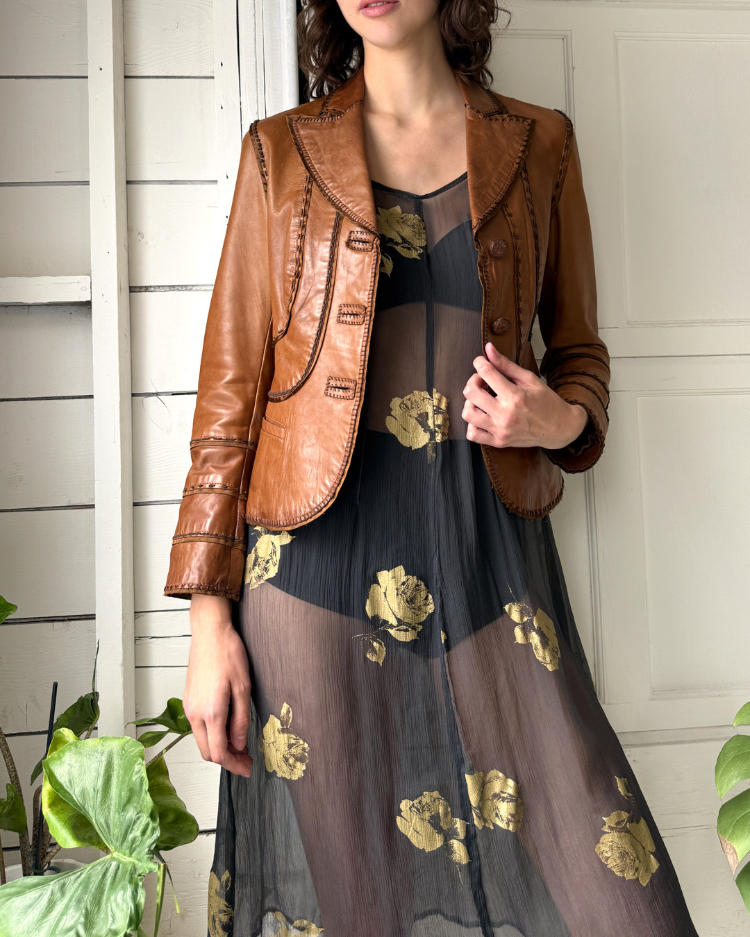 00s Moschino Leather Jacket | M