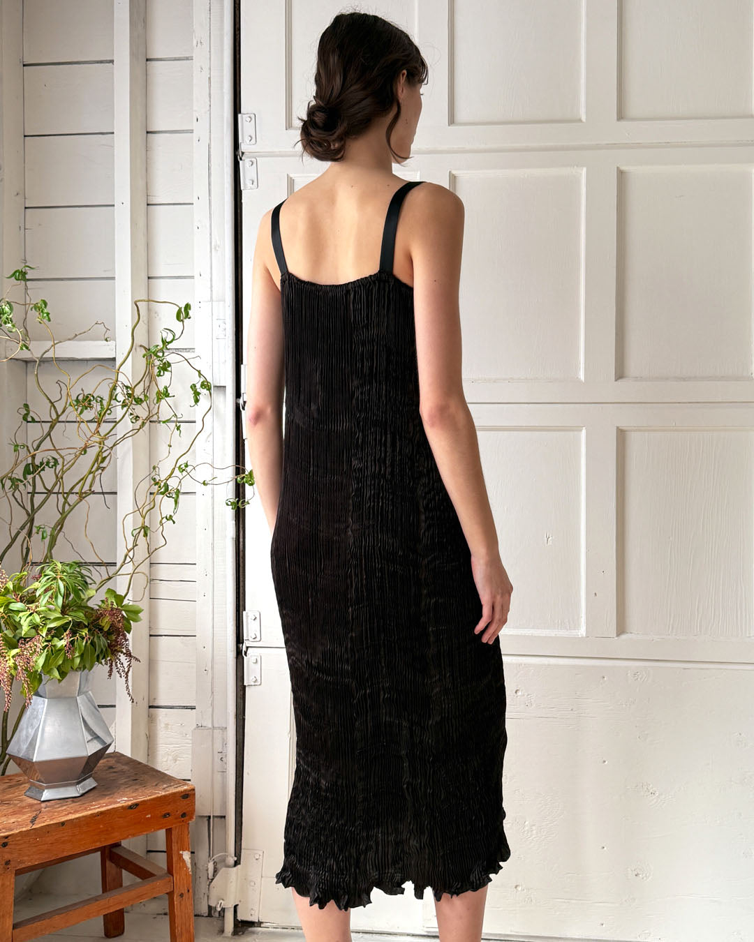 90s Patricia Lester Fortuny Pleat Dress | XS-M