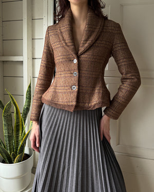 00s Patrizia Pepe Plaid Blazer | M