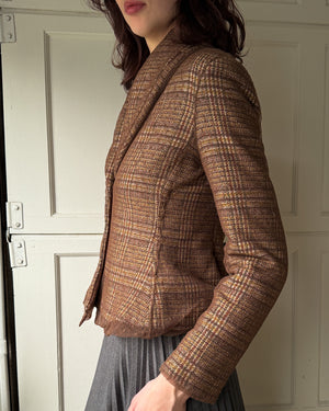 00s Patrizia Pepe Plaid Blazer | M