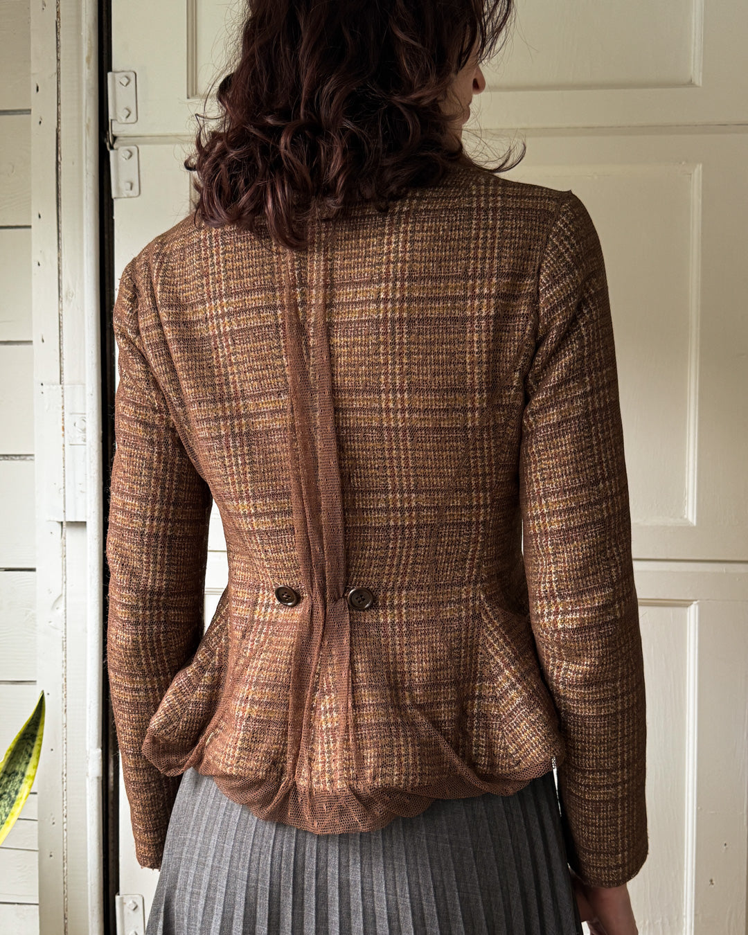 00s Patrizia Pepe Plaid Blazer | M