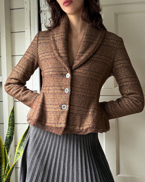 00s Patrizia Pepe Plaid Blazer | M
