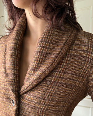 00s Patrizia Pepe Plaid Blazer | M