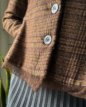 00s Patrizia Pepe Plaid Blazer | M