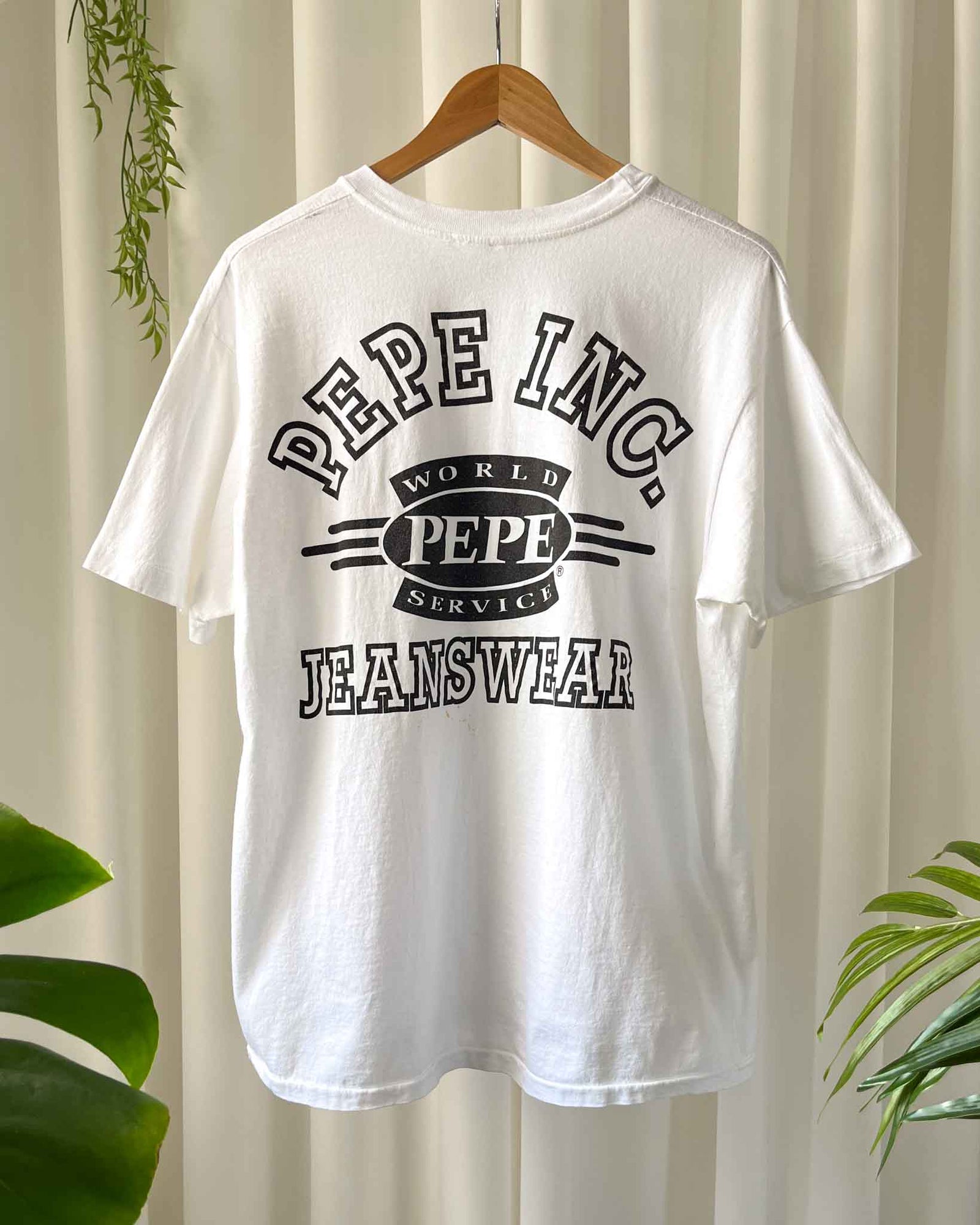 90s Pepe Jeans Logo T-Shirt | L