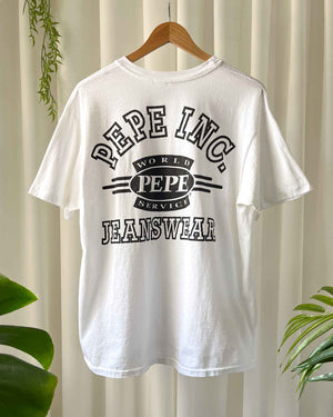 90s Pepe Jeans Logo T-Shirt | L