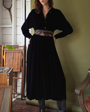 90s Ralph Lauren Velvet Dress | L